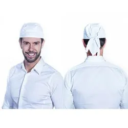 Кухненска шапка тип Пират Бяла