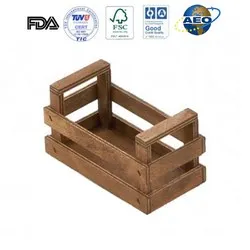 Дървена щайга за сервиране Венге 12 см