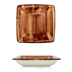 Дълбока чиния квадрат Gural Brown 19 см