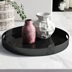 Сервитьорска табла с борд Черна Ф 33 см Ф 35 см и Ф 37.5 см