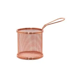 Кошничка за сервиране кръг с една дръжка Мед Ф 9 см