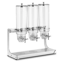 Диспенсър за зърнени храни и ядки с три контейнера по 3.5 л