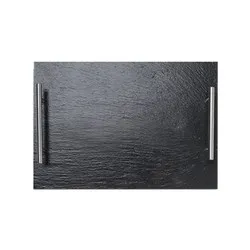 Каменна плоча за сервиране с дръжки правоъгълна 35 см