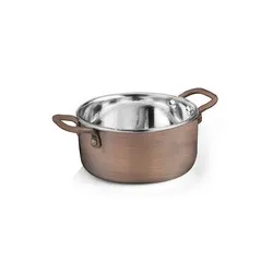 Мини тенджера за сервиране INDY Медна Ф 10 см и Ф 13 см