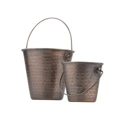 Кофичка за сервиране с релеф RUSTIC Медна Ф 10.75 мл и Ф 13.25 мл