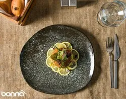 Чиния Bonna Cosmos Black Ф 15 см и Ф 29 см