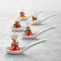 Лъжица за сервиране на хапки Happy Chef Черна 18 мл