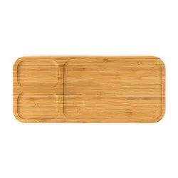 Дъска за сервиране с три отделения Бамбо 32.2 см