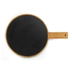 Дъска за сервиране кръг с дръжка и каменна плоча 28.8 см и 38 см