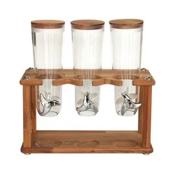 Диспенсър за мюсли и зърнени храни с 3 контейнера по 2 литра