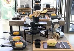 Мини ростер за сервиране квадрат FOXY Черен 11.5 см