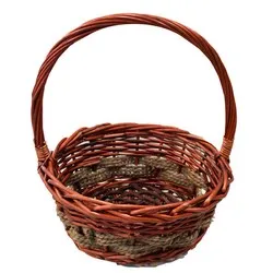 Кошница кръг за подаръци Ф 20 см кафява