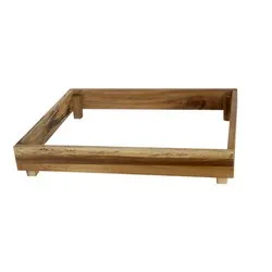 Рамка за каменна плоча квадрат Акация за създаване на щанд за блок маса 32 см