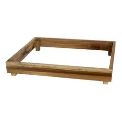 Рамка за каменна плоча правоъгълна Акация за създаване на щанд за блок маса 42 см