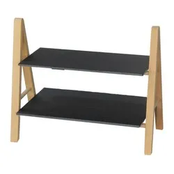 Щанд за сервиране на две нива с две каменни плочи 38 см