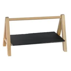 Стойка за сервиране на едно нива с една каменни плочи 28 см