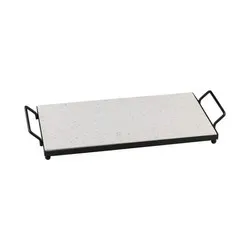 Плато за сервиране Теразо мрамор с метални дръжки 37 см