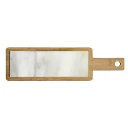 Дъска за сервиране с мраморна плоча правоъгълна 45 см