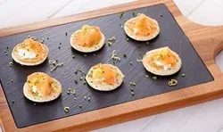 Дъска за сервиране с каменна плоча и дръжка тясна 45 см