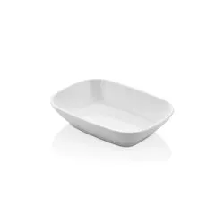 Правоъгълно плато за сервиране Бяла 17 см