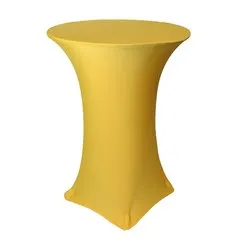 Еластан покривка за коктейлна маса Златиста Ф 80 см