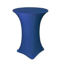 Еластан покривка за коктейлна маса Синя Ф 80 см