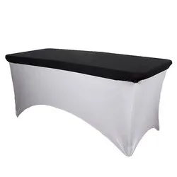 Еластичен капак за правоъгълен плот на кетъринг маса Черен 152 см 180 см и 244 см