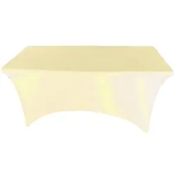 Еластичен капак за правоъгълен плот на кетъринг маса Слонова кост 152 см 180 см и 244 см