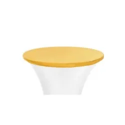 Еластичен капак за плот на кръгла коктейлна маса Златист Ф 80 см