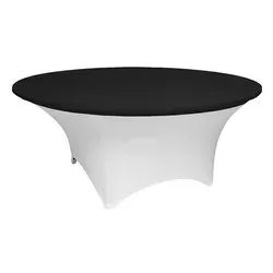Еластичен капак за плот на кръгла кетъринг маса Черен Ф 152 см и Ф 180 см
