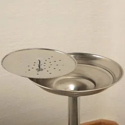 Стационарен пепелник бял Ф 32 см