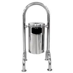 Стационарен кош с пепелник на люлка за външни условия Рем