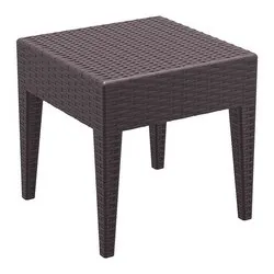 Маса ниска квадрат кафява Маями 45 см