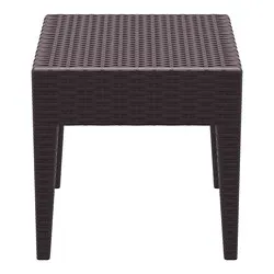 Маса ниска квадрат кафява Маями 45 см