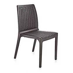 Стол без подлакътник полиратан Сани кафяв