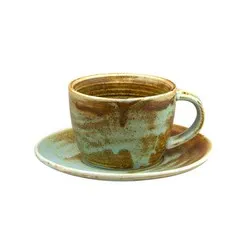 Чаша с чинийка за кафе Horecano River 210 мл