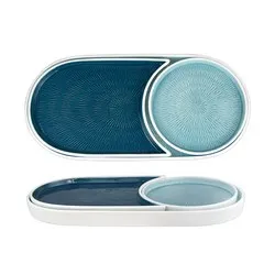 Сет от 3 чинии Horecano Hella Blue 36 см