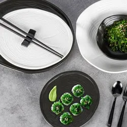 Чиния за презентация Horecano Willow Black Ф 19 см Ф 24 см и Ф 29 см