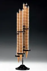 Въртяща поставка за фунийки за сладолед за блок маса със четири отделения