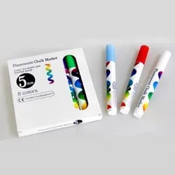 Комплект маркери за неонова дъска 8 бр
