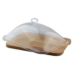 Комплект дъска за сервиране с акрилен капак 34.5 см