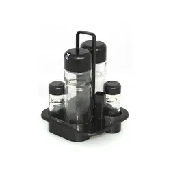 Оливерник пет чсти на пластмасова стойка Черен