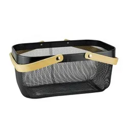 Кошница за плодове с дървена дръжка правоъгълна 40 см