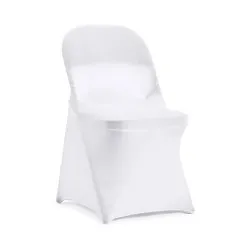 Еластан за кетъринг стол сгъваем Бял